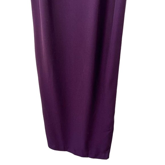 Vintage 90s Scott McClintock Purple Sleeveless Tapered Full Length Dress 4 - Picture 3 of 12
